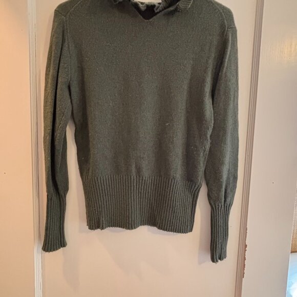 J.Crew Green Ruffle Neck Sweater - Picture 3 of 7